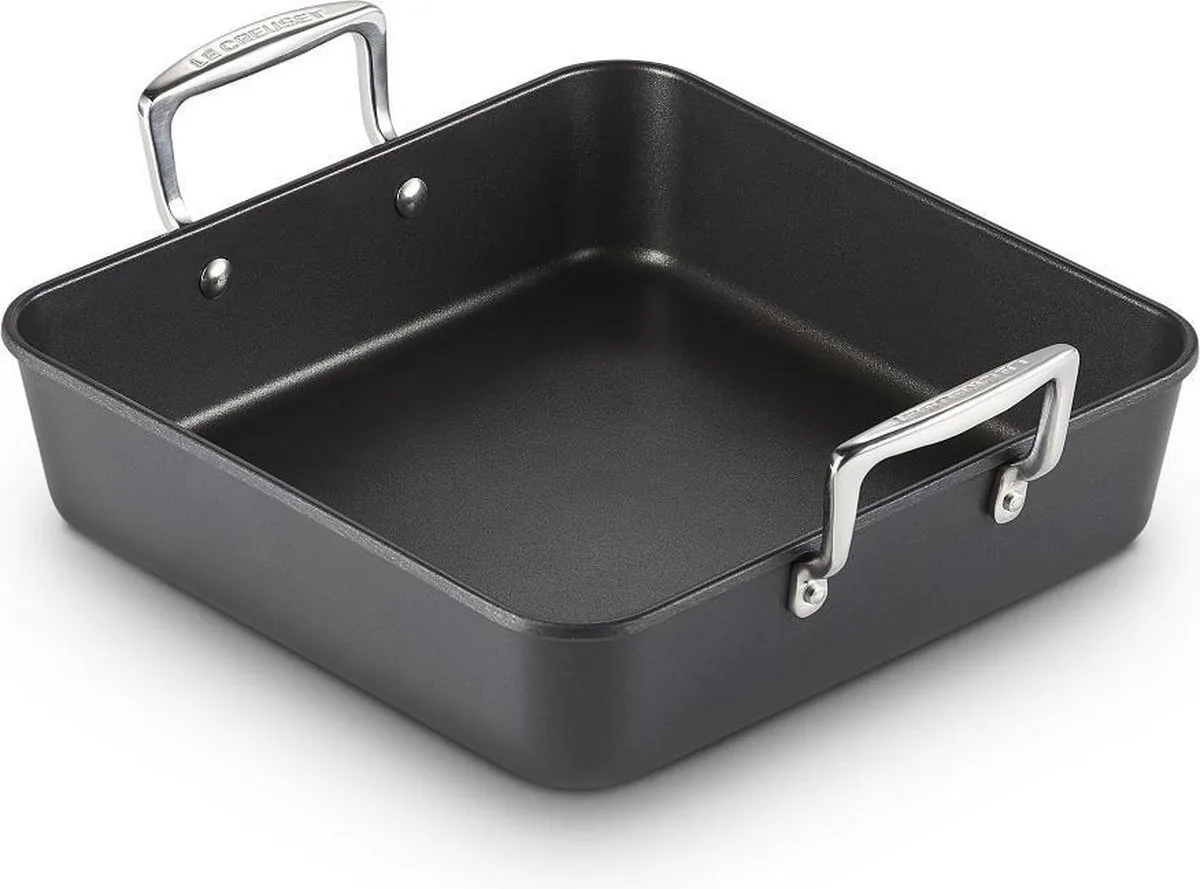 Braadslede Les Forgées TNS - 26 x 26 cm / 3.8 liter - standaard anti-aanbaklaag van Le Creuset in Zwart – productfoto