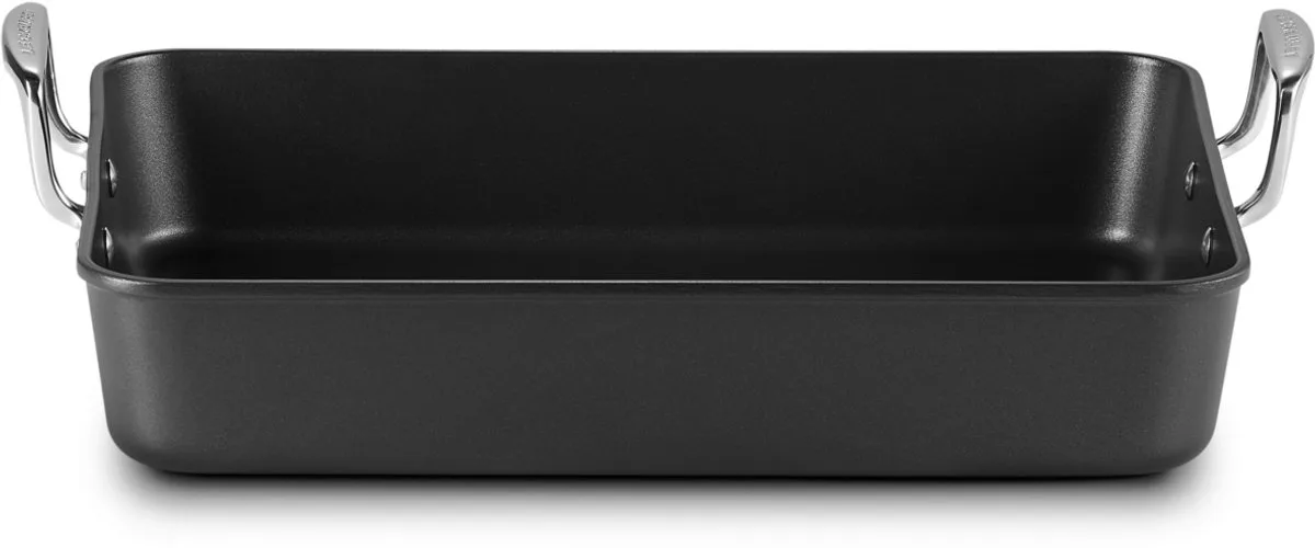 Braadslede Les Forgées TNS - 35 x 27 cm / 5.5 liter - standaard anti-aanbaklaag de Le Creuset en Noir – photo produit