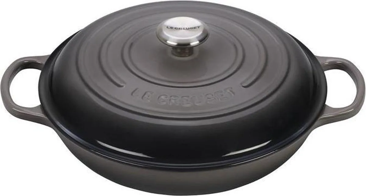 Campagnard 30 Cm in Geëmailleerd Gietijzer Flint från Le Creuset i Grå – produktbild