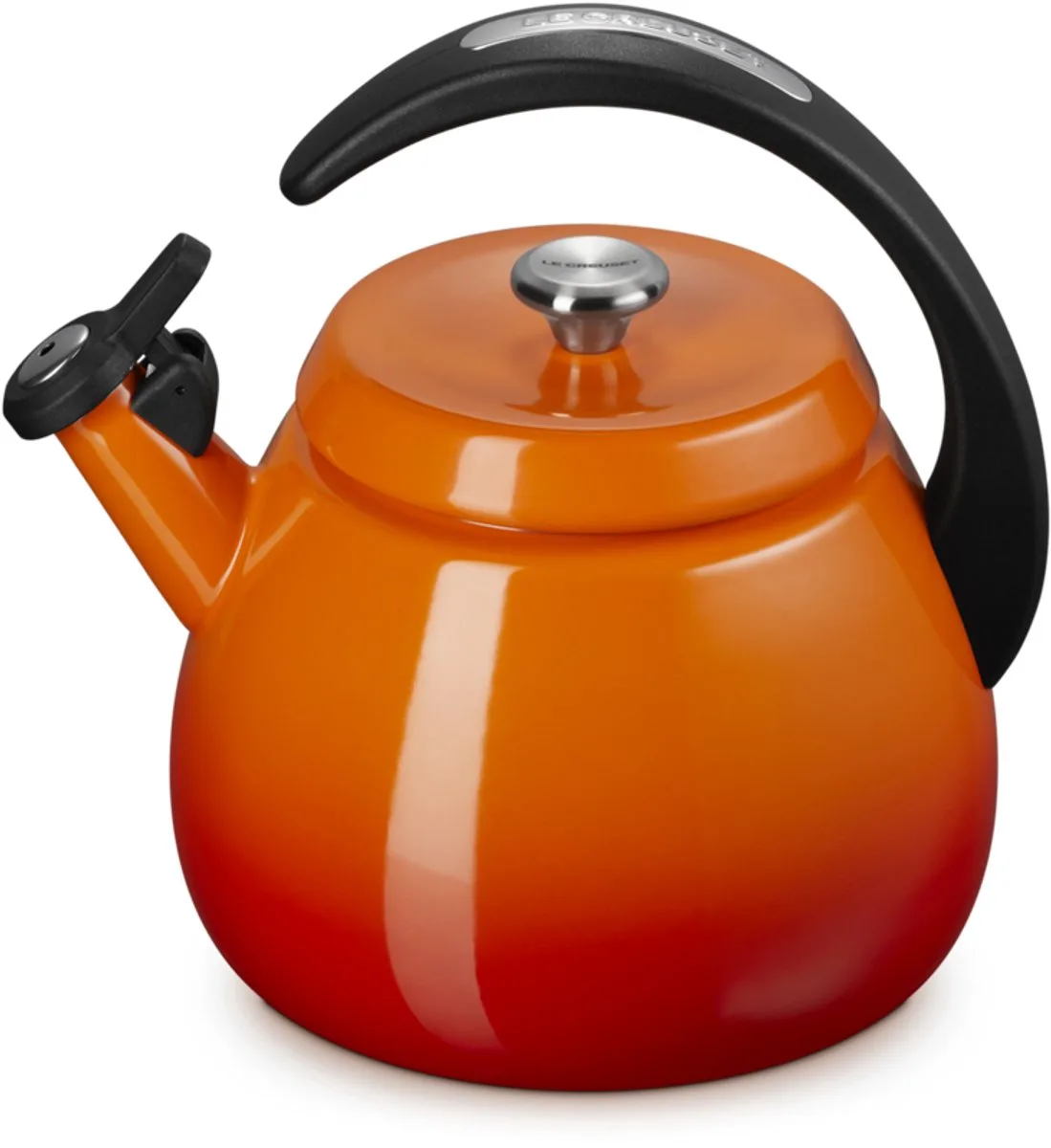 fluitketel Cloche - 2.1ltr van Le Creuset in Oranjerood – productfoto