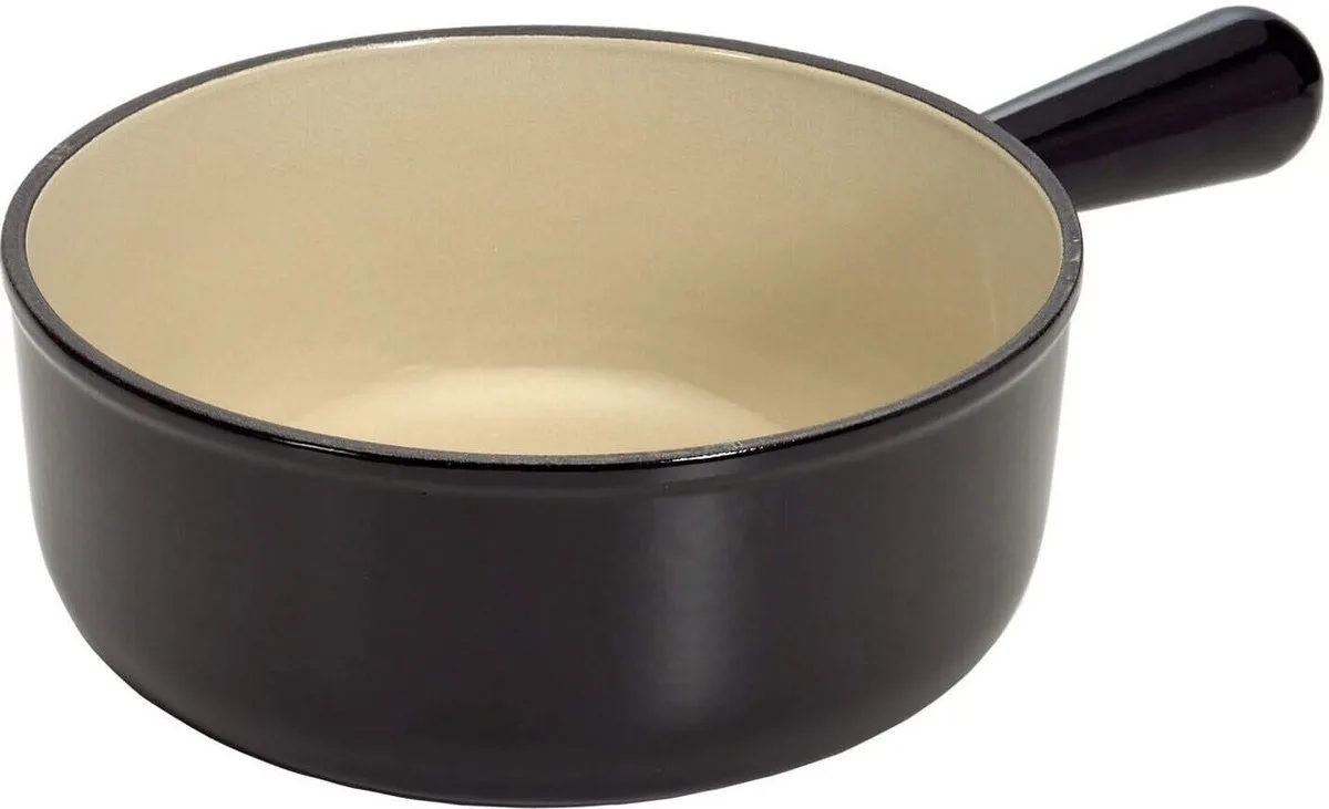 Fonduepan Tradition - ø 18 cm / 1.4 liter de Le Creuset en Mat Zwart – photo produit