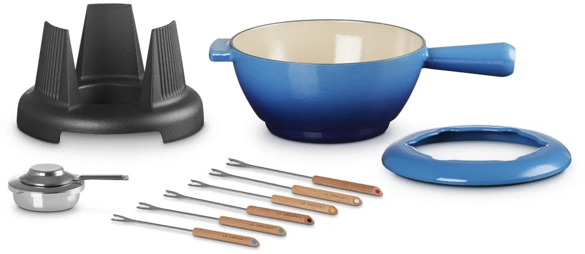 gietijzeren fondueset - 2 liter van Le Creuset in Azure – productfoto