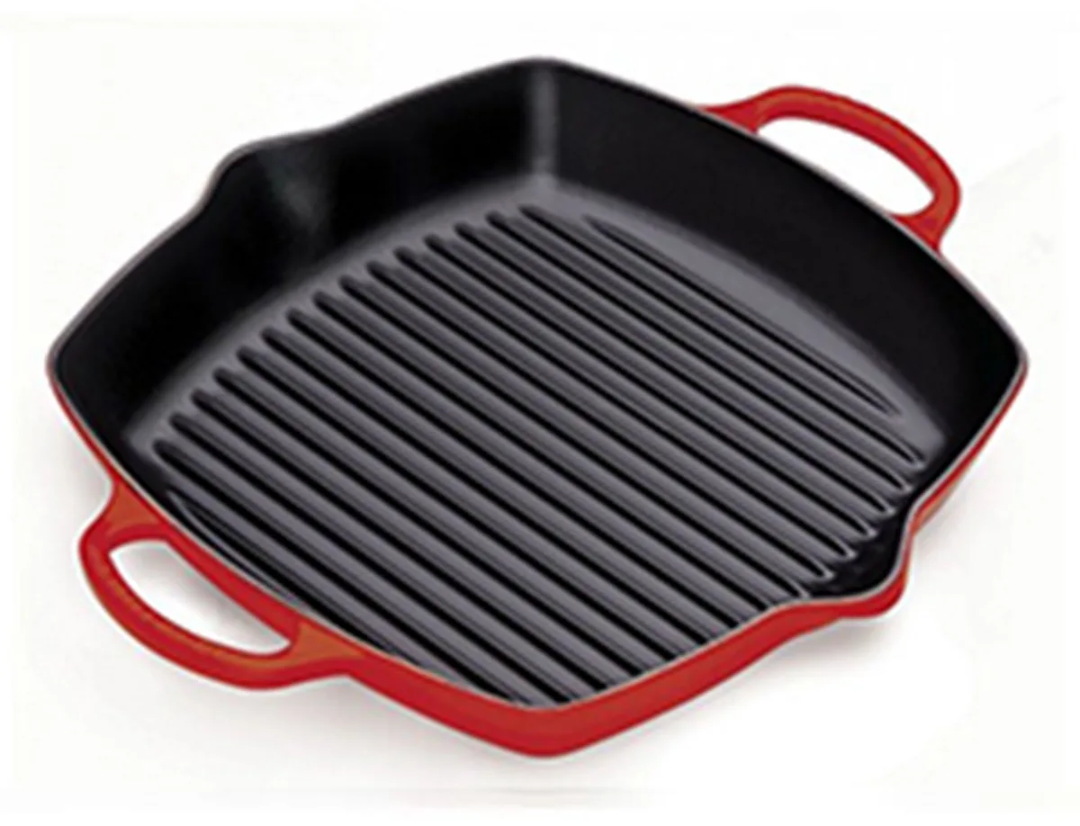 Grillplaat Signature Kersenrood Hoog 30 x 30 cm van Le Creuset in Rood – productfoto