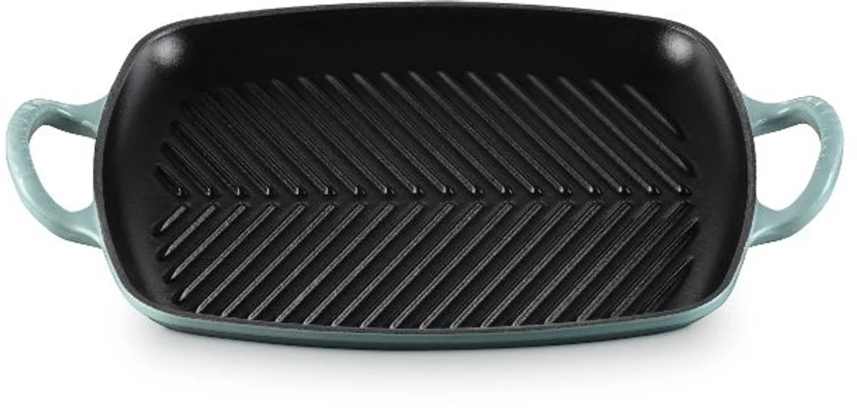 Grillplaat Signature - Sea Salt - 30 x 27 cm - Geëmailleerd Gietijzer van Le Creuset in Grijs – productfoto