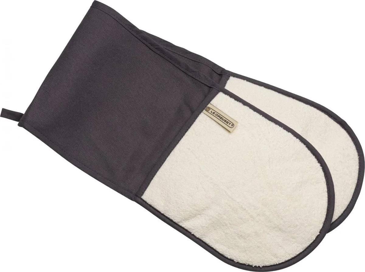 dubbele ovenwant - 89x20 cm, parelgrijs de Le Creuset en Noir – photo produit