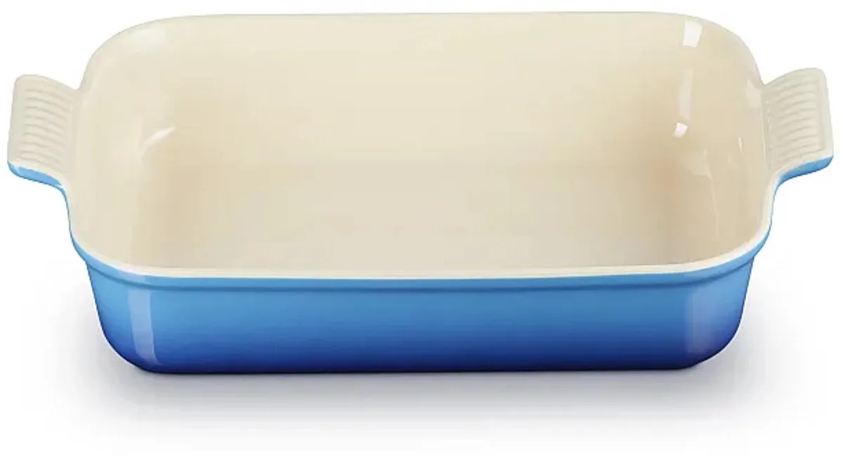 Ovenschaal 32 cm - 4,0 L - Aardewerk - Rechthoek van Le Creuset in Azure – productfoto