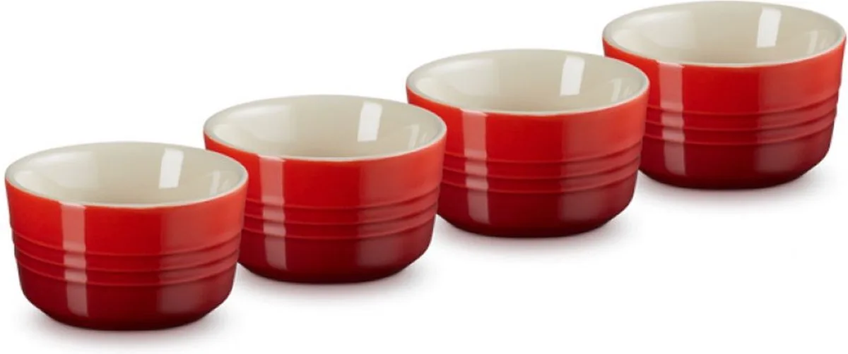 Ramekins - Kersenrood - ø 8 cm / 100 ml - 4 stuks van Le Creuset in Rood – productfoto