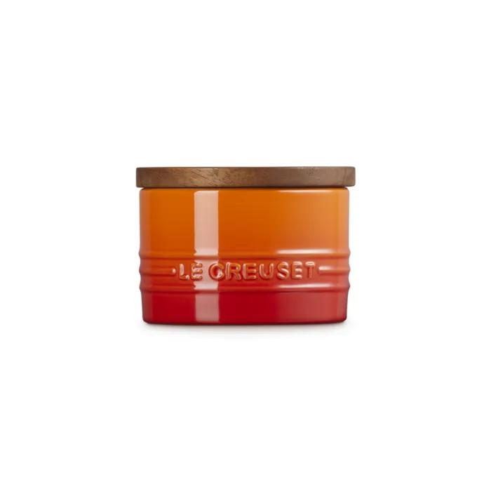 Signature - Voorraadpot 0,20l met houten deksel Oranjerood fra Le Creuset – produktbillede