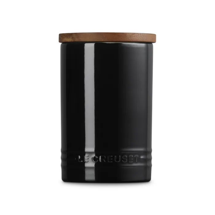 Signature - Voorraadpot 0,77l met houten deksel Ebbenzwart van Le Creuset – productfoto