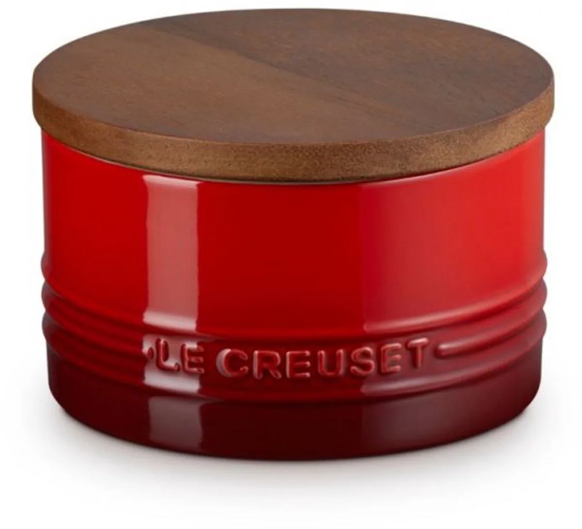 Signature Voorraadpot Met Houten Deksel 0,47 Liter från Le Creuset i Kersenrood – produktbild