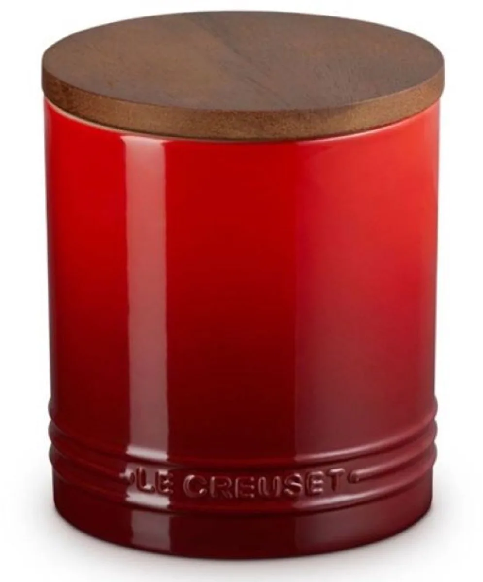 Signature Voorraadpot Met Houten Deksel 1,10 Liter Kersenrood de Le Creuset en Rouge – photo produit