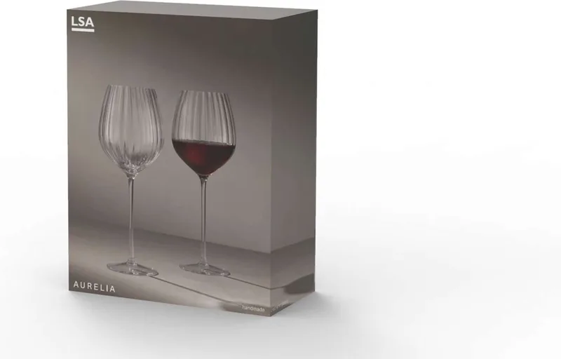 Aurelia Wijnglas Rood 660 ml Set van 2 Stuks - Glas de LSA International en Transparent – photo produit