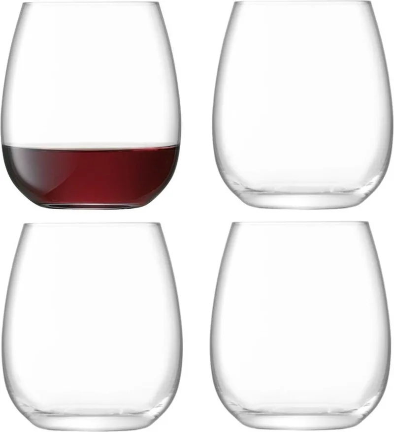 Borough Glas Wijn - 455 ml - Set van 4 Stuks fra LSA International i Gennemsigtig – produktbillede