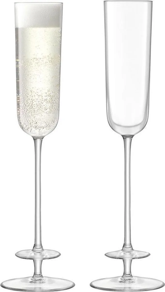 Champagne Theatre Champagne Flute 130 ml Set van 2 Stuks - Glas de LSA International en Transparent – photo produit