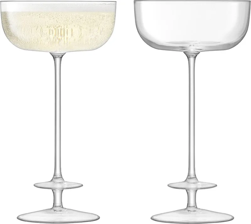 Champagne Theatre Champagne Glas 210 ml Set van 2 Stuks - Glas van LSA International in Transparant – productfoto