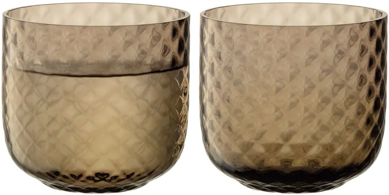 Dapple Waterglas 300 ml Set van 2 Stuks Earth Brown - Glas från LSA International i Brun – produktbild