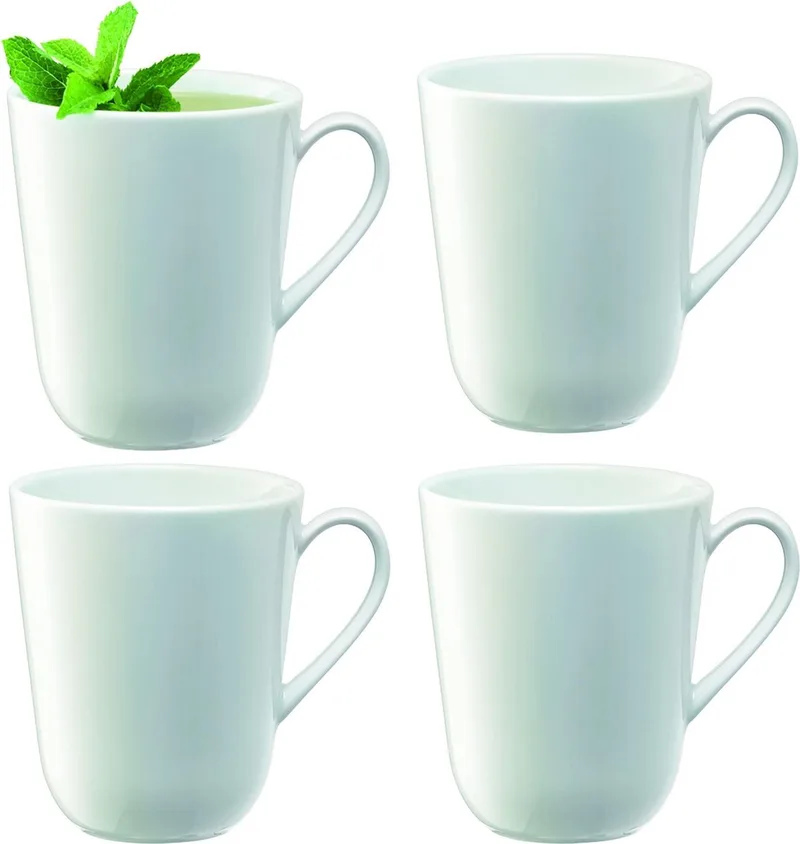 Dine Drinken Beker Curved - 380 ml - Set van 4 Stuks de LSA International en Blanc – photo produit