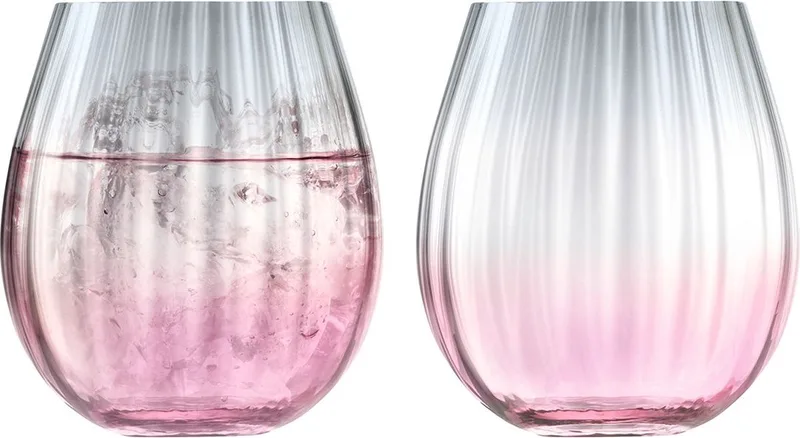 Dusk Tumbler Glas 425 ml Set van 2 Stuks - Glas fra LSA International i Lyserød – produktbillede