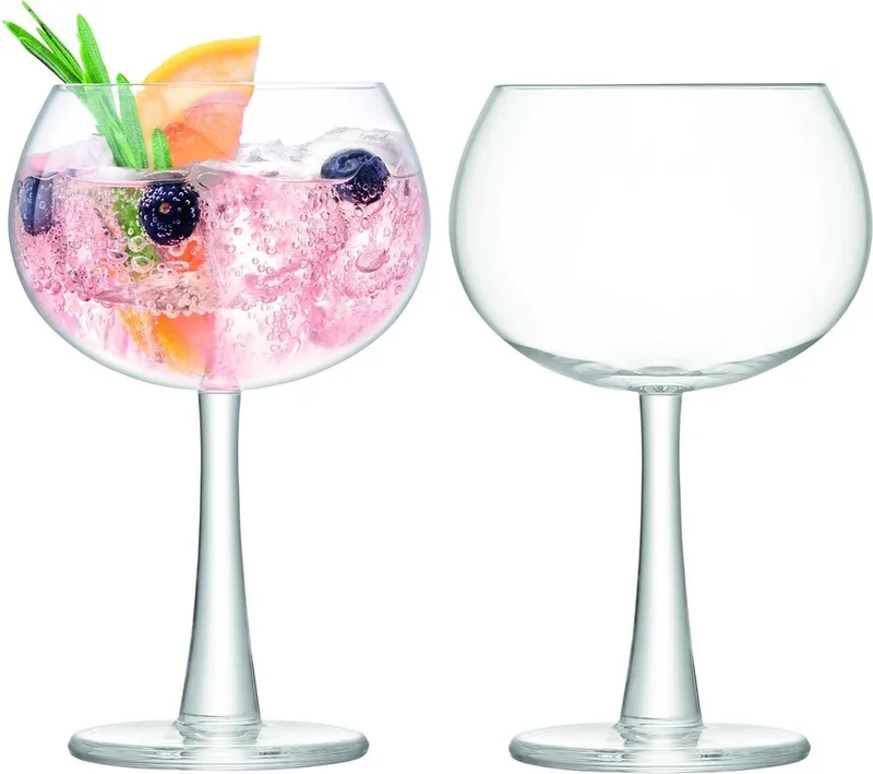 Gin Balloon Glas 420 ml Set van 2 Stuks - Glas de LSA International en Transparent – photo produit