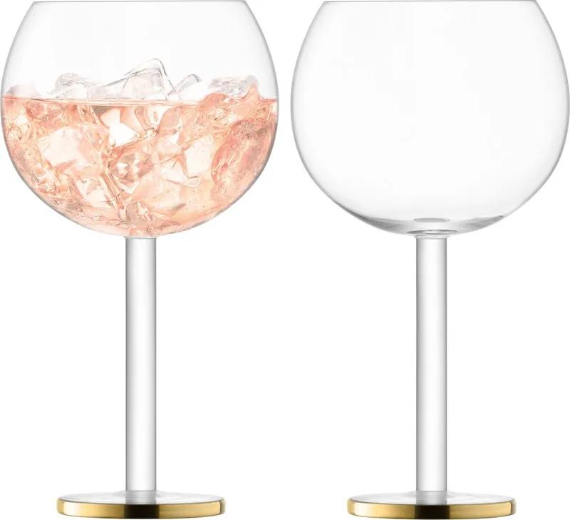 Luca Balloon Glas 320 ml Set van 2 Stuks - Glas von LSA International in Gold – Produktfoto