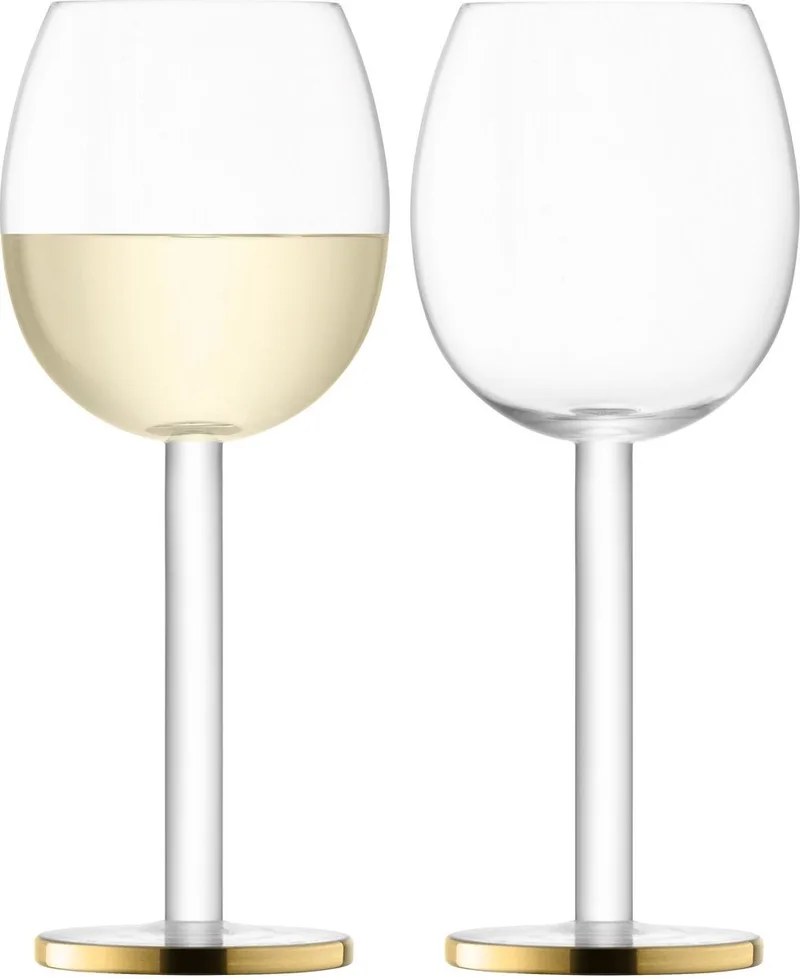 Luca Wijnglas 320 ml Set van 2 Stuks by LSA International in Gold – product photo