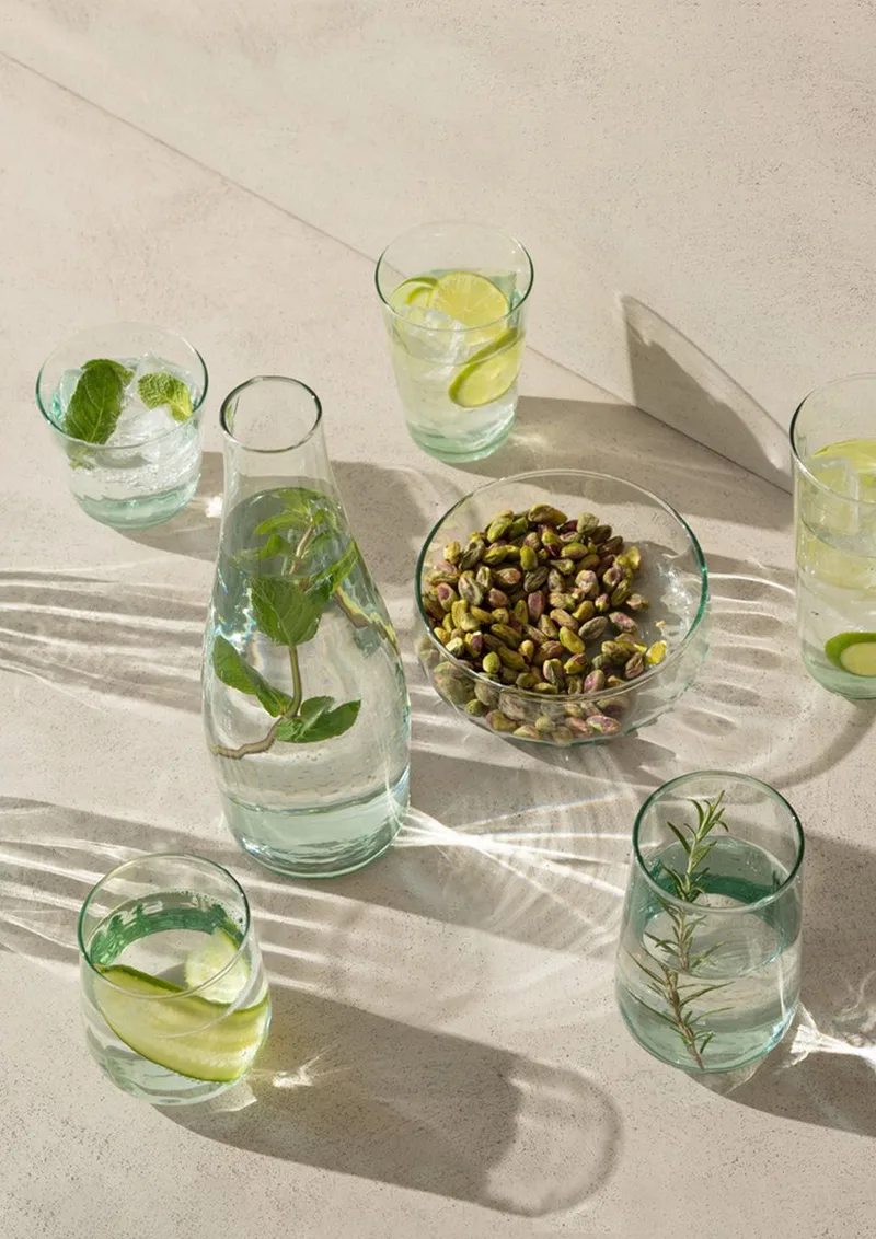Mia Tumbler Glas 410 ml Set van 4 Stuks - Gerecycled Glas van LSA International in Transparant – productfoto