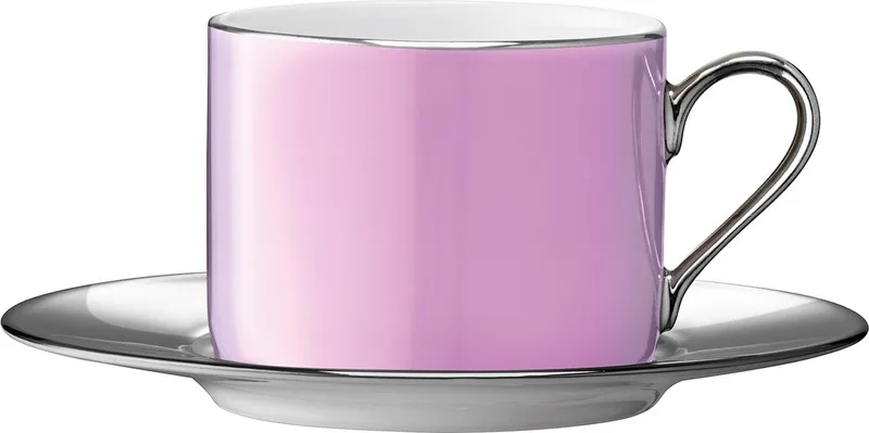 Palazzo Theekop en Schotel 250 ml von LSA International in Rosa – Produktfoto
