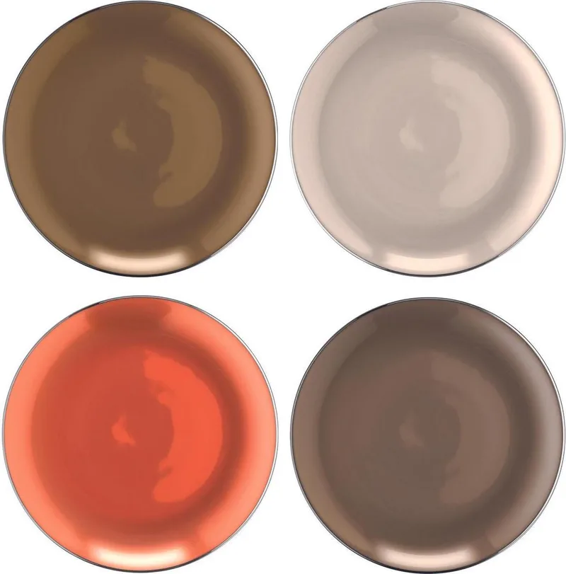 Polka Bord - Porselein - Ø 9,5 cm - Set van 4 Stuks de LSA International en Assorti – photo produit