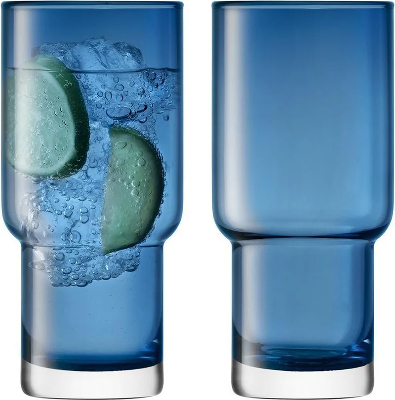 Utility Drinkglas - 390 ml - Set van 2 Stuks by LSA International in Blue – product photo