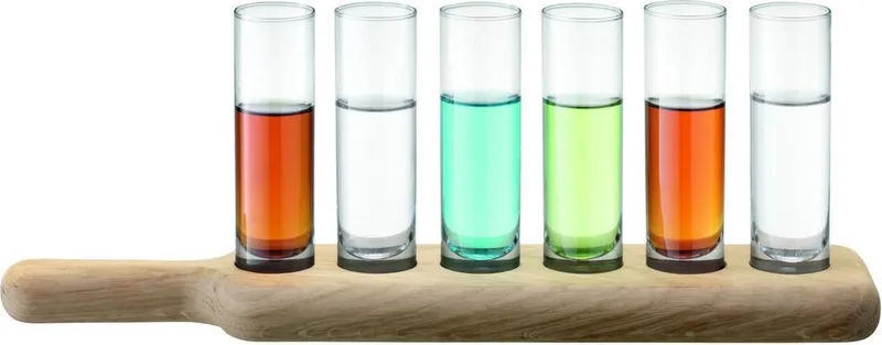 Vodkaglazenset Paddle 80 Ml Glas 7-delig by LSA International in Transparent – product photo