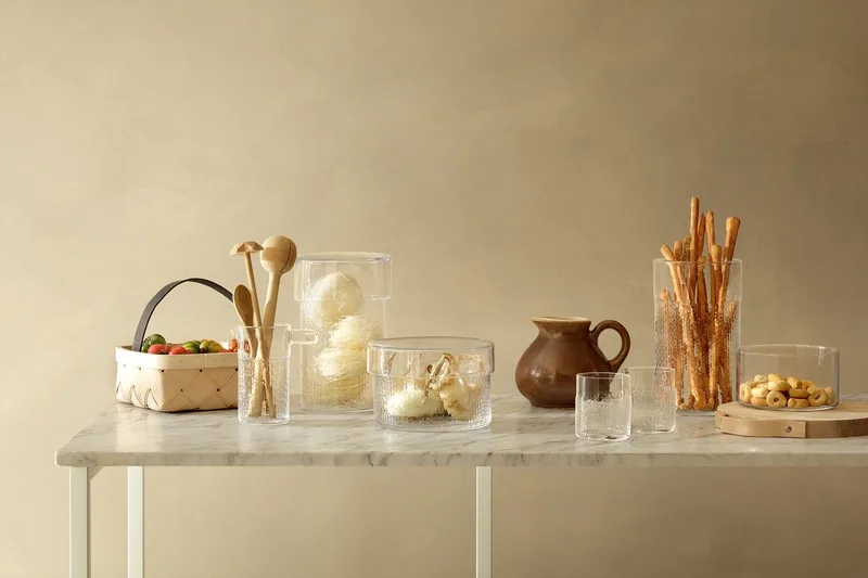 Wicker Voorraadpot 12,5 cm - Glas van LSA International in Transparant – productfoto