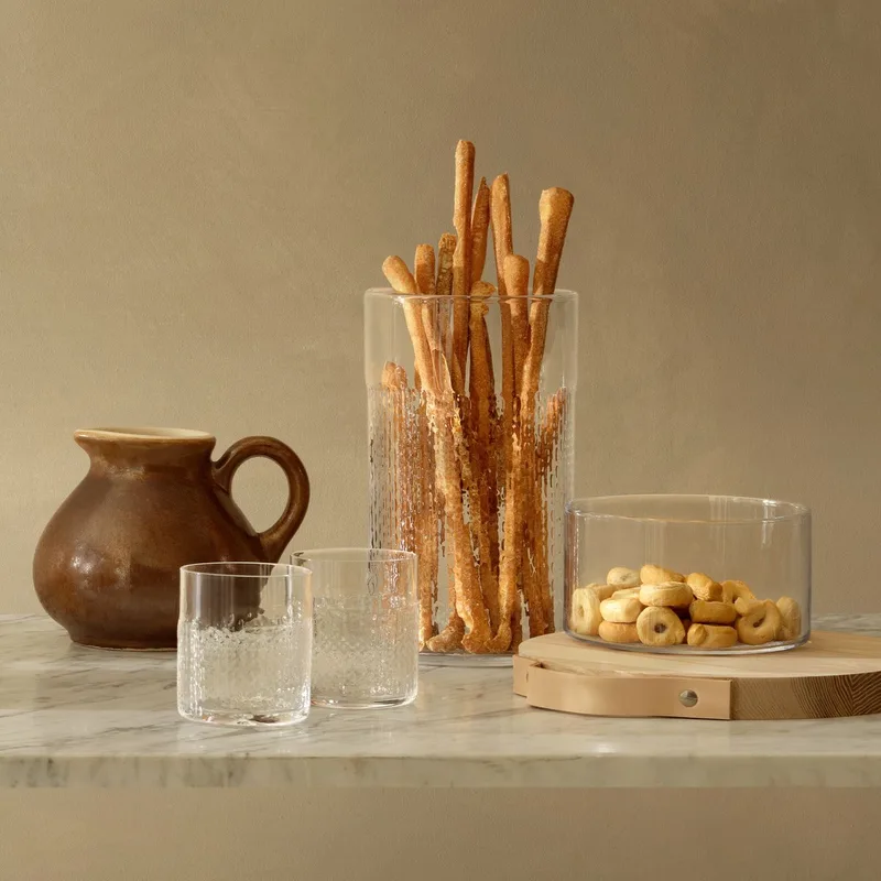 Wicker Voorraadpot 24,5 cm - Glas de LSA International en Transparent – photo produit