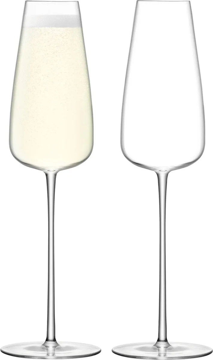 Wine Culture Champagne Flute 330 ml Set van 2 Stuks - Glas fra LSA International i Gennemsigtig – produktbillede