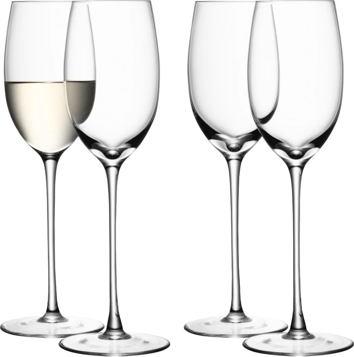 Wine Wijnglazen Wit - 340 ml - Set van 4 Stuks van LSA International in Transparant – productfoto