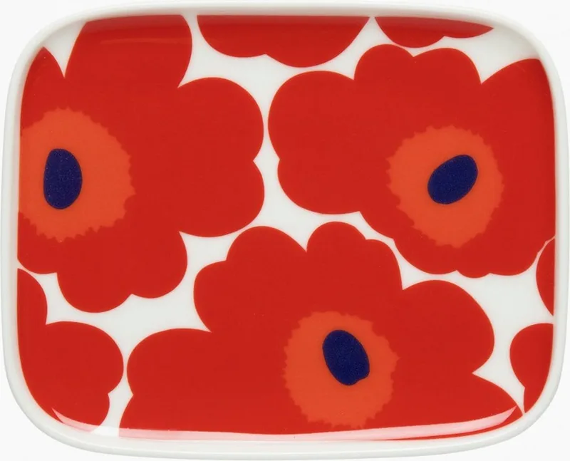 Oiva Unikko bord 15x12 cm zwart van Marimekko in Wit – productfoto