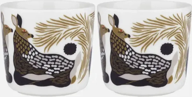 Peura - Koffiekopjes zonder oor - 20cl - set van 2 de Marimekko en Meerder klauren – photo produit