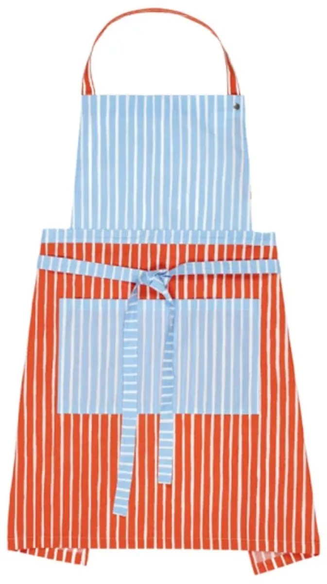 Piccolo keukenschort oranje / blauw by Marimekko in White – product photo