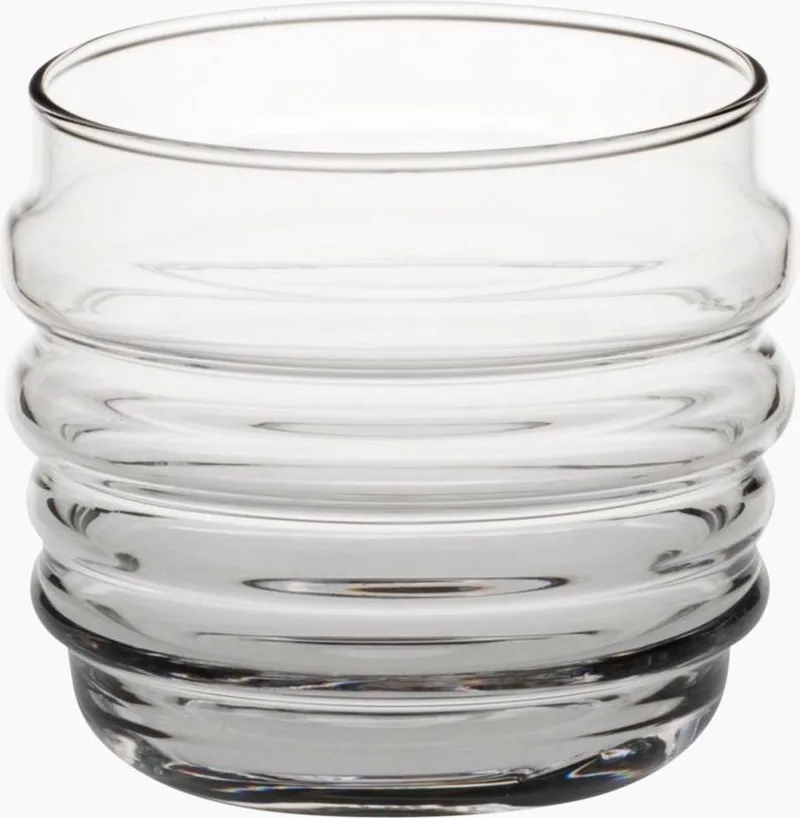 set van 2 tumblers of waterglazen in glas 'Sukat Makkaralla' van Marimekko – productfoto