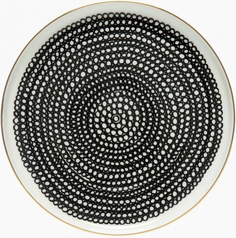 Sirtolapuutarha - Bord - 20 cm by Marimekko in White, Black, Gold – product photo