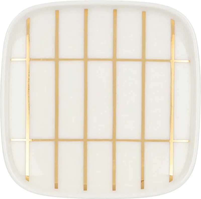 Tiilskivi - Bord - 10 x 10 cm - en Goud by Marimekko in White – product photo
