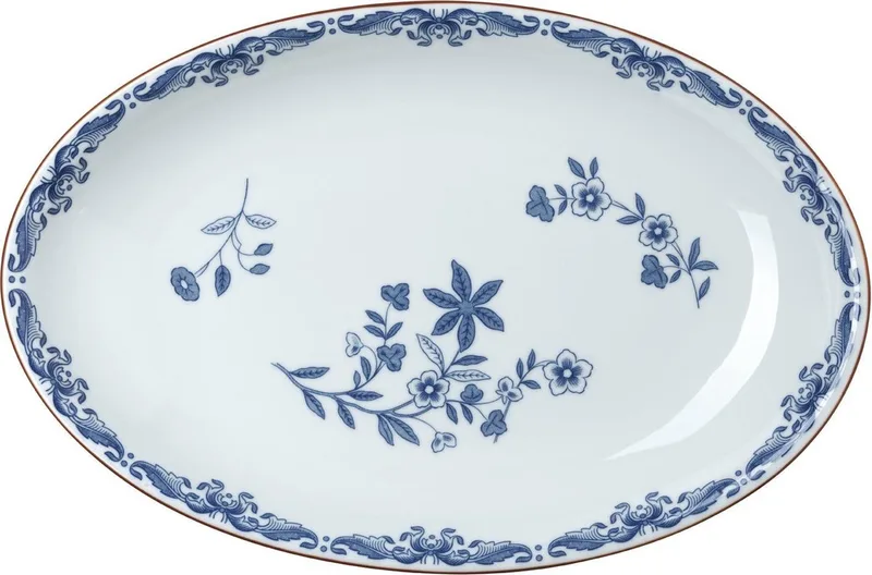 Serveerschaal Ostindia Serveerschaal ovaal 33x22cm de Rörstrand en Bleu – photo produit