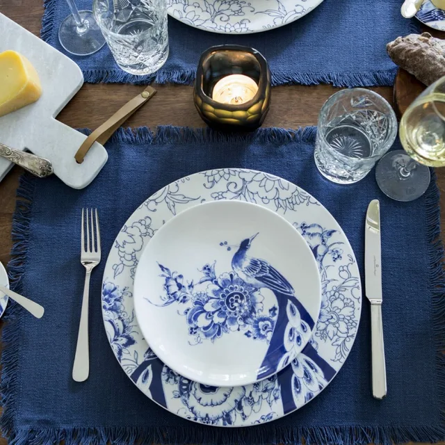 Peacock Symphony Peacock Symphony Dessertbord coupe - van Royal Delft