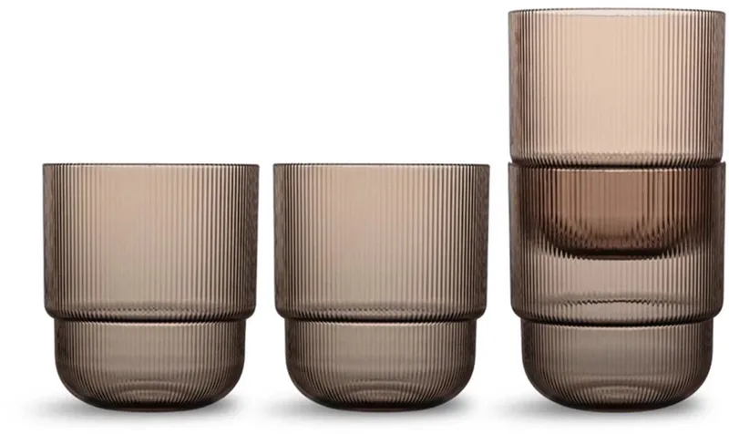 Billi rPet waterglas set van 4 40cl by Sagaform in Brown – product photo