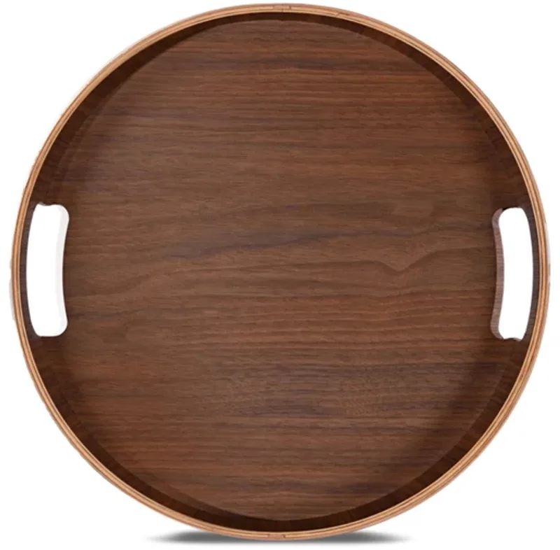 Hanna ronde plateau D35cm H8cm donkerbruin van Sagaform in Bruin – productfoto