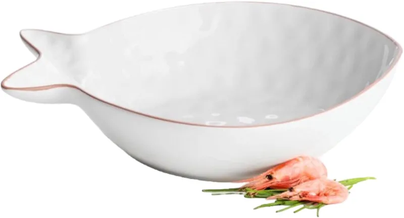 Serveerschaal 'Fish' - Groot by Sagaform in White – product photo