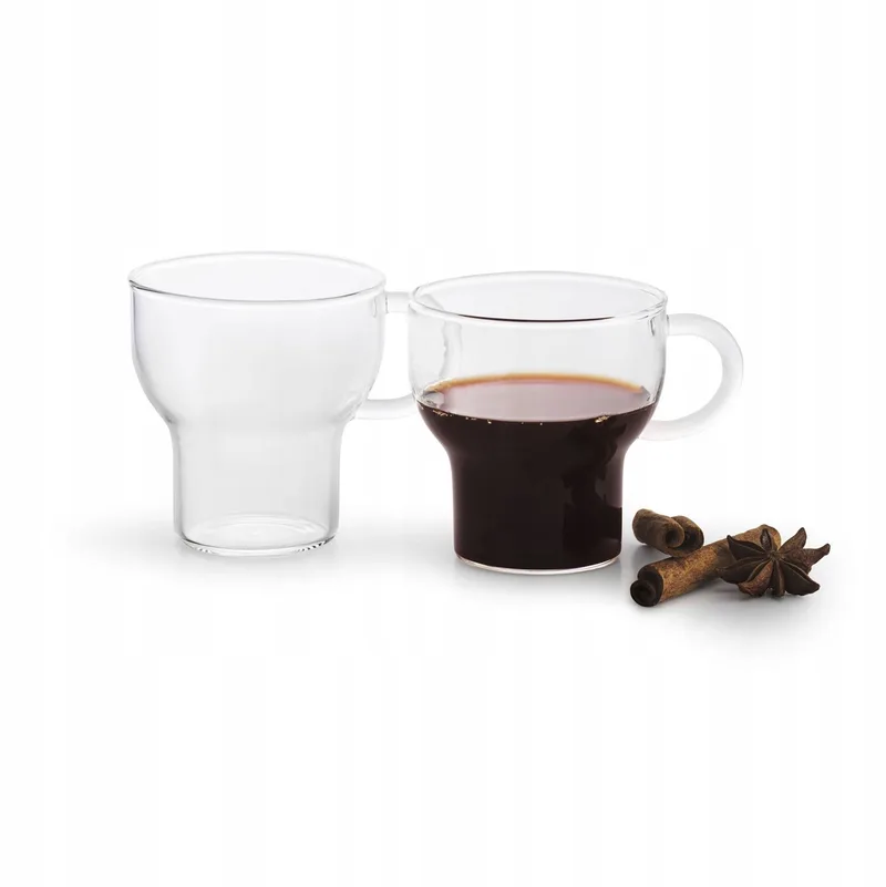 Set van 2 Glazen Mokken voor Koffie & Thee - 150 ml fra Sagaform i Gennemsigtig – produktbillede