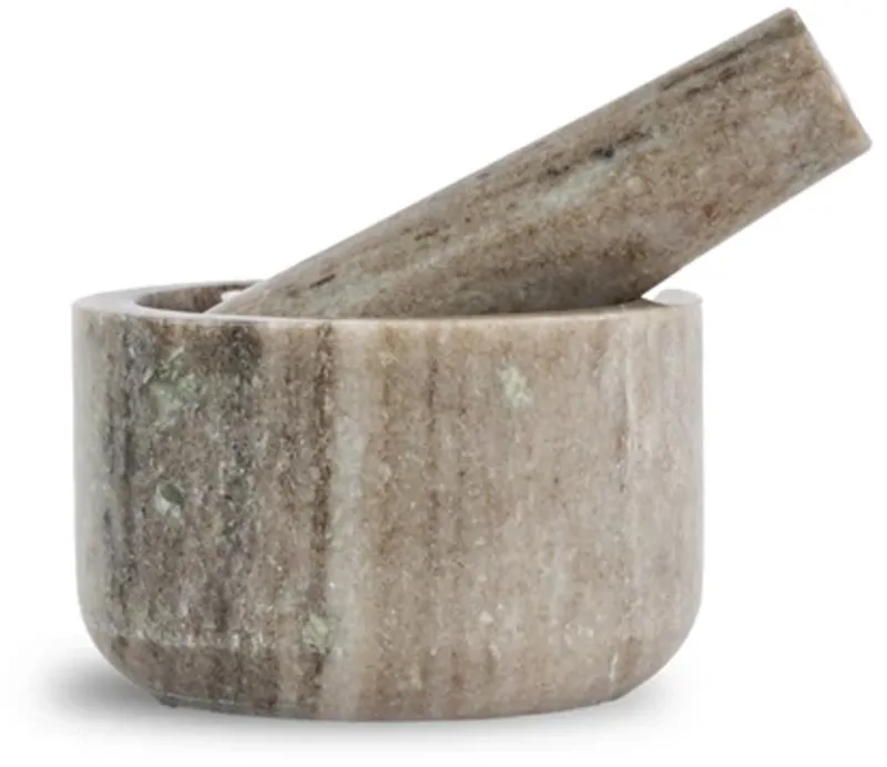 Sten vijzel met stamper D11cm H6.5cm van Sagaform in Beige – productfoto