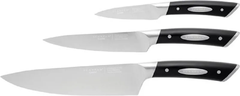Classic messenset 3-delig - ergonomisch gevormd - 56 HRC by Scanpan in Black – product photo