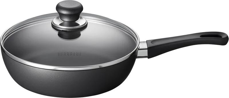 Hapjespan / Sauteerpan met deksel Classic Induction ø 24cm / 2 liter - geschikt voor alle warmtebronnen - standaard anti-aanbaklaag by Scanpan in Black – product photo