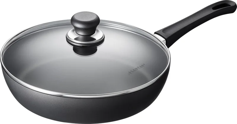 Hapjespan / Sauteerpan met deksel Classic Induction ø 28cm / 3 liter - geschikt voor alle warmtebronnen - standaard anti-aanbaklaag by Scanpan in Black – product photo